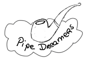 image of pipe on cloud with words pipe dreamers underneath